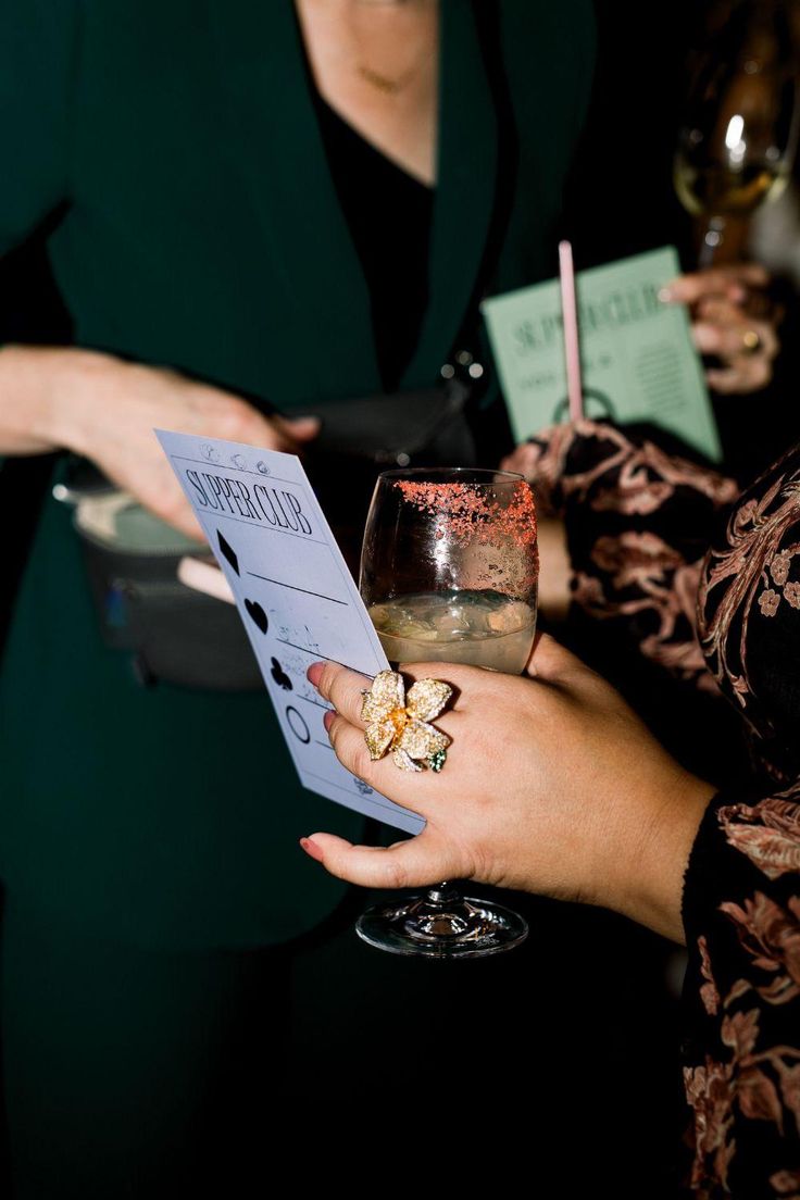 Carte et cocktail