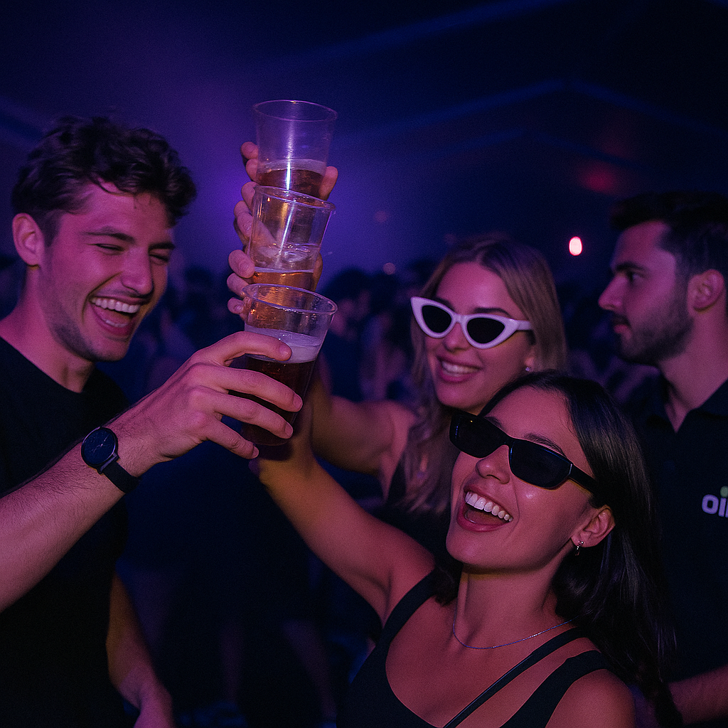 Cheers sur la piste de danse